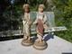2 Anciennes Statue Scuplture Terre Cuite Terracotta Femme Goldscheider 3 Points