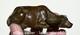 3.2 Ancienne Sculpture Chinoise En Cuivre Violet Feng Shui Animal Vache Statue