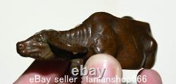3.2 ancienne sculpture chinoise en cuivre violet Feng Shui animal vache statue