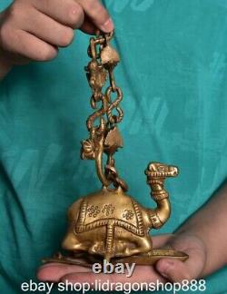 4.8 ancienne Chine cuivre dynastie animaux camel huile lampe statue sculpture