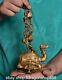 4.8 Ancienne Chine Cuivre Dynastie Animaux Camel Huile Lampe Statue Sculpture