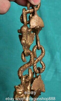 4.8 ancienne Chine cuivre dynastie animaux camel huile lampe statue sculpture