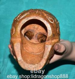 5.2 sculpture de statue de crâne sculpté de l'ancienne culture de montagne roug