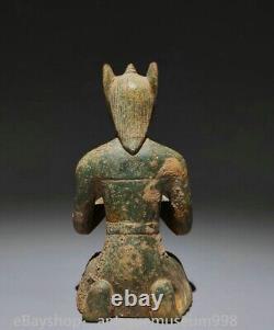 5.8 Chine ancienne dynastie de bronze domestique lampe statue sculpture