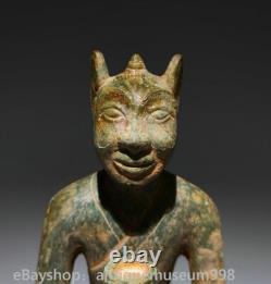 5.8 Chine ancienne dynastie de bronze domestique lampe statue sculpture
