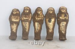 5 DES USHABTIES RARES ANCIENNES ÉGYPTIENNES ANCIENNES STATUES DE SHABTI pierr