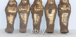 5 DES USHABTIES RARES ANCIENNES ÉGYPTIENNES ANCIENNES STATUES DE SHABTI pierr