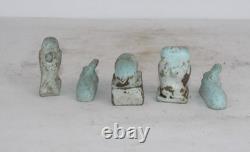 5 RARES STATUES ANCIENNES ÉGYPTIENNES ANCIENNES Horus, hippopotame, babouin
