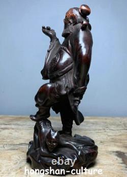 5 sculpture de l'ancienne statue de zhongqi en bronze fengshui en Chine