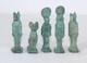 5 Statues Unique Pharaonique Fait Main Ancienne Egyptienne En Bronze (bs)