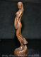 6.8 Ancien Chine Buis Sculpture à La Main Feng Shui Sexy Beauté Statue
