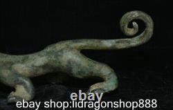 6.8 Chine ancienne dynastie de bronze Pi xiu animal Kirin statue sculpture