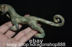 6.8 Chine ancienne dynastie de bronze Pi xiu animal Kirin statue sculpture