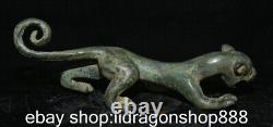 6.8 Chine ancienne dynastie de bronze Pi xiu animal Kirin statue sculpture