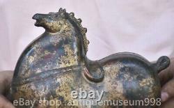 6.8 rare chinois ancien palais de cuivre Feng Shui Zodiac Horse sculpture