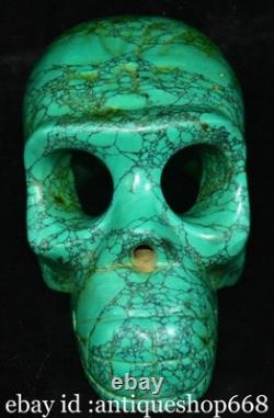 6 Ancienne Chine Turquoise sculpture dynastie crâne tête statue