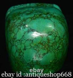 6 Ancienne Chine Turquoise sculpture dynastie crâne tête statue