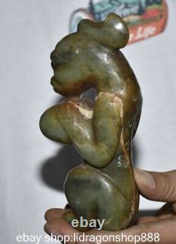 6 Chine ancienne montagne rouge culture jade sculpture femme belle statue