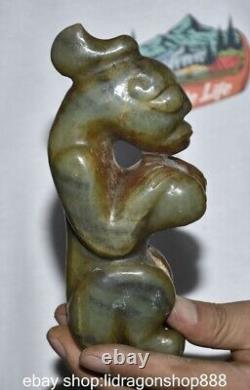 6 Chine ancienne montagne rouge culture jade sculpture femme belle statue