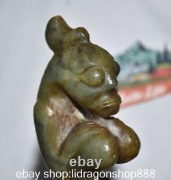 6 Chine ancienne montagne rouge culture jade sculpture femme belle statue