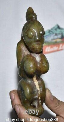 6 Chine ancienne montagne rouge culture jade sculpture femme belle statue