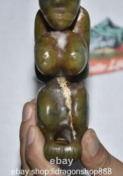 6 Chine ancienne montagne rouge culture jade sculpture femme belle statue