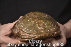6 Chine ancienne montagne rouge culture jade tortue statue sculpture