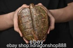 6 Chine ancienne montagne rouge culture jade tortue statue sculpture