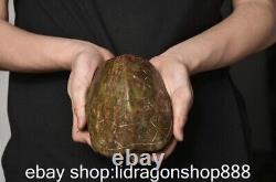 6 Chine ancienne montagne rouge culture jade tortue statue sculpture