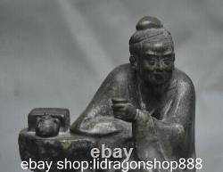 6 Statue d'un célèbre maître thé bronze dans l'ancienne Chine