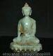 7.6 Ancien Chine Vert Jade Sculpture Dynastie Seat Shakyamuni Bouddha Statue