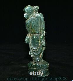 7,6 Ancien Jade Vert Chinois Sculpté Huit Immortels Statue Sculpture