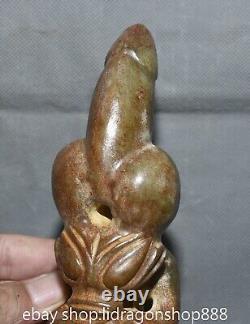 7.6 Ancienne Culture Chinoise Hongshan Jade Helios Soleil Dieu Statue de pénis