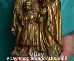 7.6 ancienne sculpture chinoise en cuivre doré dynastie statue la figure