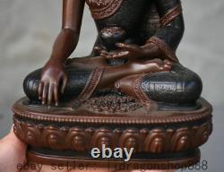 7 Bronze ancien bouddhisme tibétain Shakyamuni Amitabha Pot Statue Sculpture