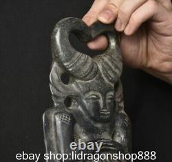 8.4 Chine ancienne montagne rouge culture jade sculpture statue du Dieu du sole