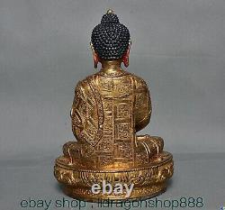 8.4 ancienne chinois cuivre doré Shakyamuni la sculpture de statue de bouddha