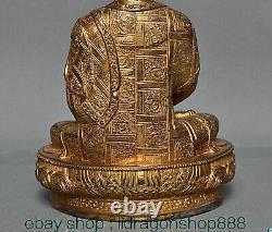 8.4 ancienne chinois cuivre doré Shakyamuni la sculpture de statue de bouddha