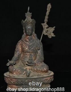 8.4 sculpture de statue Rinpoché, maître bouddhiste chinois en cuivre ancien