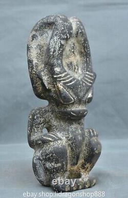 8.6 Ancienne Chine Hongshan Culture Jade Helios Soleil Dieu Statue Sculpture