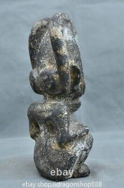 8.6 Ancienne Chine Hongshan Culture Jade Helios Soleil Dieu Statue Sculpture