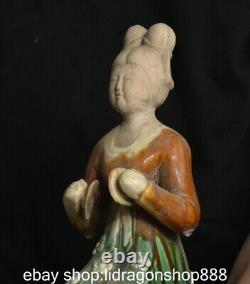 8.8 ancienne Chine Tang Sancai Tao dynastie figure féminine statue sculpture