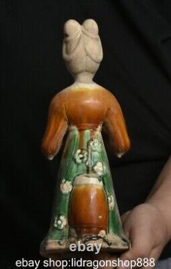 8.8 ancienne Chine Tang Sancai Tao dynastie figure féminine statue sculpture