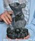 8.8 Ancienne Chine Vert Jade Sculpture Animal Yuanbao Rat Statue Sculpture