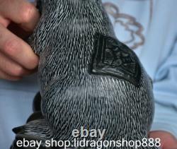 8.8 ancienne Chine vert jade sculpture animal Yuanbao rat statue sculpture