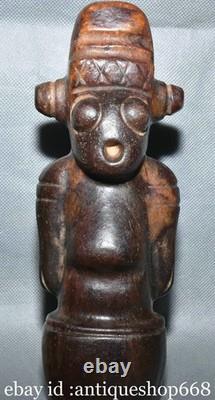 8 Ancienne Chine Qijia Culture Hetian Jade Sculpture Soleil Dieu Helios Statue