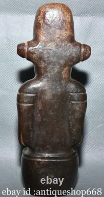 8 Ancienne Chine Qijia Culture Hetian Jade Sculpture Soleil Dieu Helios Statue