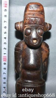 8 Ancienne Chine Qijia Culture Hetian Jade Sculpture Soleil Dieu Helios Statue