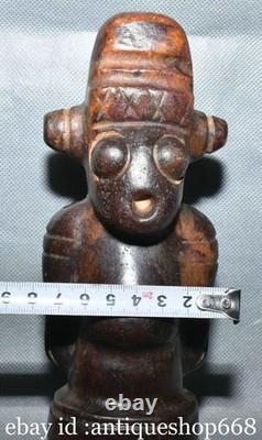 8 Ancienne Chine Qijia Culture Hetian Jade Sculpture Soleil Dieu Helios Statue
