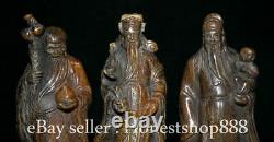 8 Ancienne Chinef Sculpture Fengi 3 Longévité Dieu Fu Lu Shou Statue De La Vie